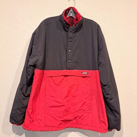 Chubbies Fleece Lined Jacket Nylon Red Black Buffalo Check Large Pockets XXL - Picture 12 of 12